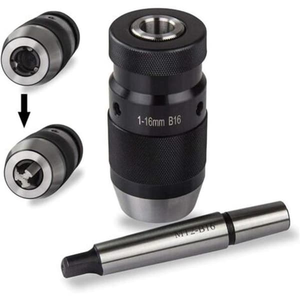 1-16mm B16 Nyckellös Borrchuck Nyckellös Borrchuck för Svarv Black