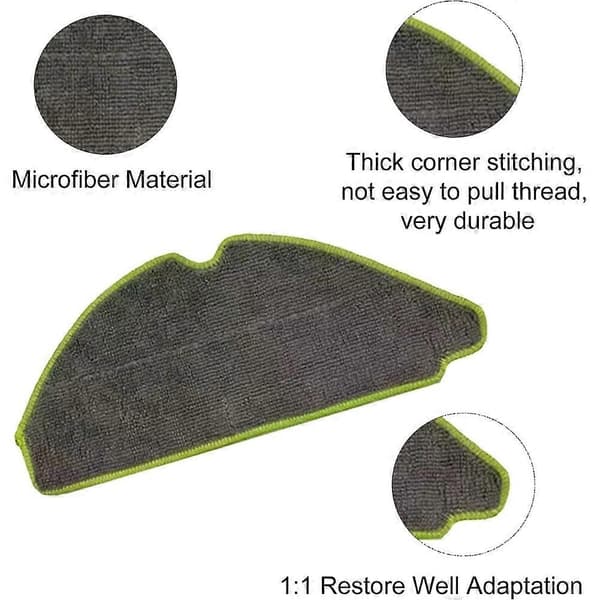 5 stk. rengjøringsputer for IRobot 115 Combo/115 Combo + støvsuger og mopperobot, vaskbart mikrofiber moppepute erstatningssett