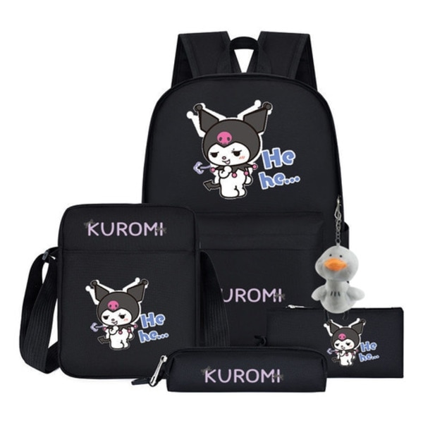 2023 Anime Kuromi, søt K skoleveske 5 Ryggsekk