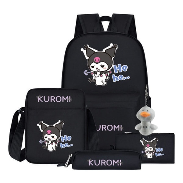 2023 Anime Kuromi, söt K skolryggsäck 5 Backpack