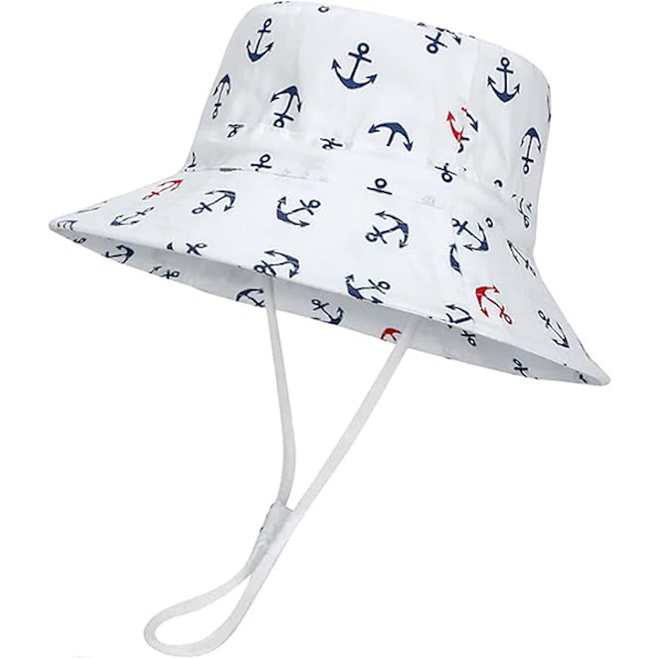 Barn Solhatt Justerbar Solhattar Andningsbar Strandhatt för Pojkar Flickor 54cm
