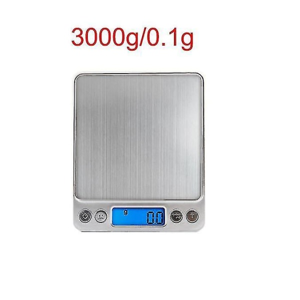 LCD-digitaalivaaka 3000g Pieni elektroninen gramman painovaaka