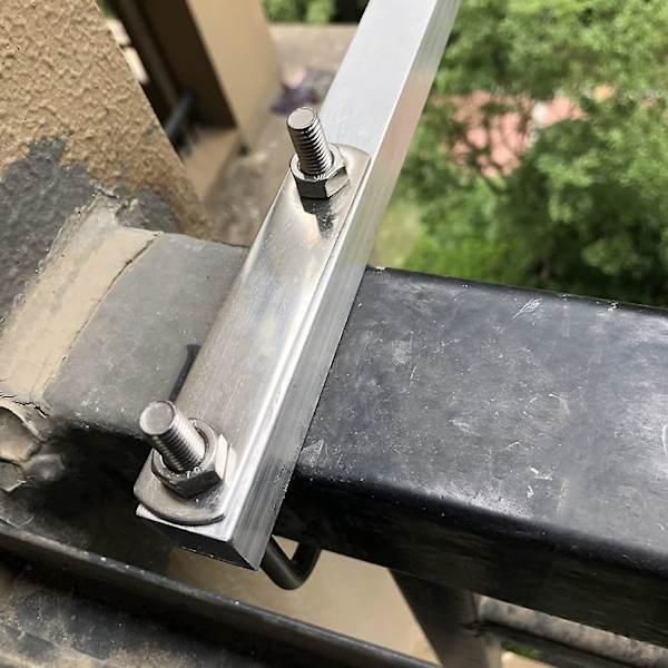 4 st fixeringsklämma, U-bultfixering, U-bult, takboxfixering, hållbar ram, rostfritt stål fyrkantig U-bult, för bogsering, reparation, båt, bil -