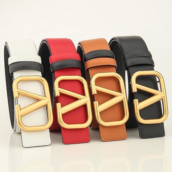 Women's Belt V Belt Golden White 120