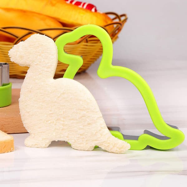 8-delt form, børneform, grøntsags- og sandwichform, rustfrit stål, dinosaurstjerneform