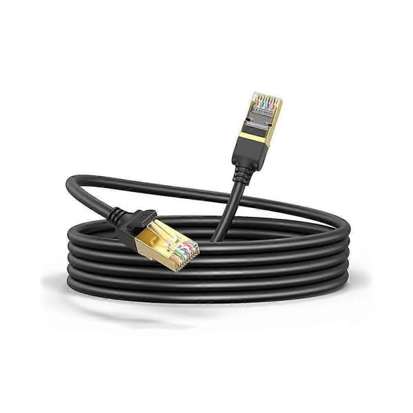 STP RJ45 Cat 7 Patchkabel Nätverkskabel 5m Svart