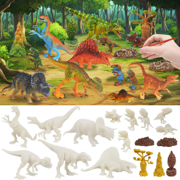 DIY Malet Dinosaur 3D Maleri Spil 46 PCS Sæt Af Børns Legetøj