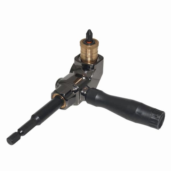 Vinkelrett Driver Socket Holder Adapter Erstatning Batch Head Hjørne Enhet Drill Skrutrekker Black