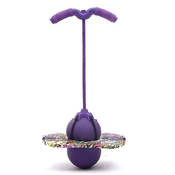 Pogo Hoppende Ball Balansebrett Med Håndtak Eksplosjonssikker Treningsball Purple