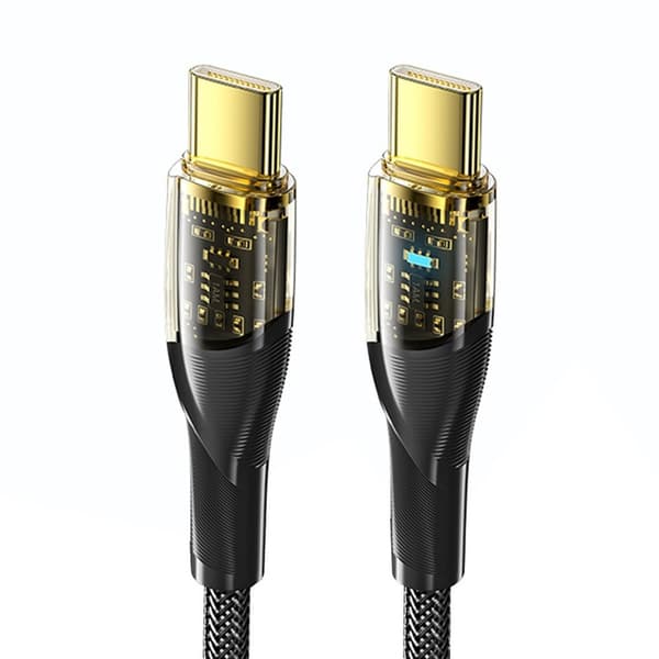 ESSAGER 1m 100W PD USB-C - USB-C Kaapeli Musta size 40