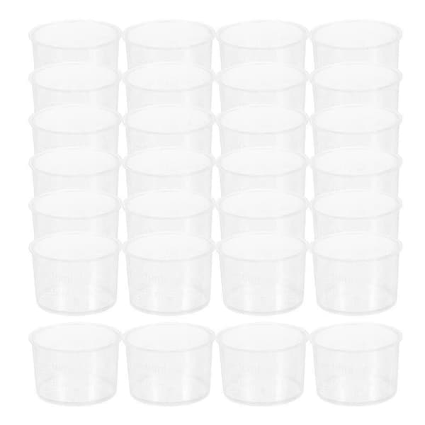 2026 Plastmålekopper for rislaging 200 stk. transparente væskemålekopper