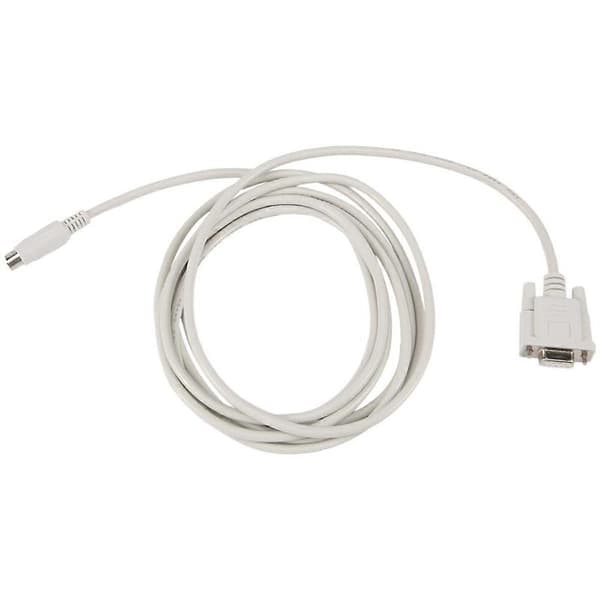 DB9P til 8P Mini Din RS232 Download Kabel Hvid 2,5 m til PLC -EH