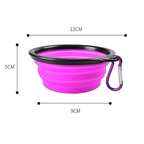 Collapsible Dog Bowl ,travel Dog Bowls For Cats & Dogs2pcspurplegreen