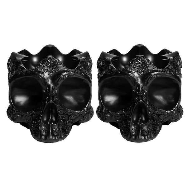 Gothic Halloween Skull Rack Resin Craft Egg Rack Black
