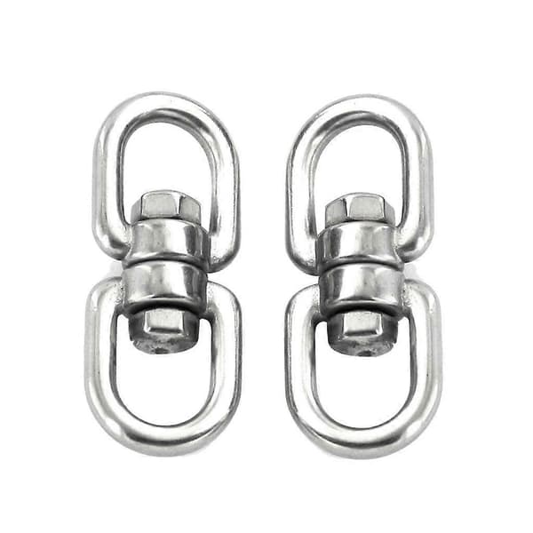 4x karbinhakar i rostfritt stål, klätterkrokar, 2-pack