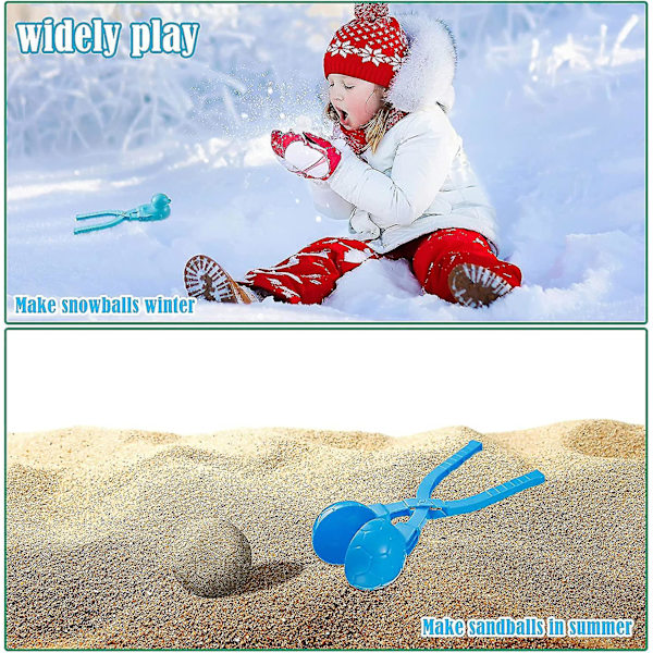 4 stycken snöbollsmaskiner leksaker snöleksakssats snöbollsmaskin klämma snöbollsmaskin snöbollsklipp snöbollsmaskin verktyg strand sandleksak kul vinter utomhus