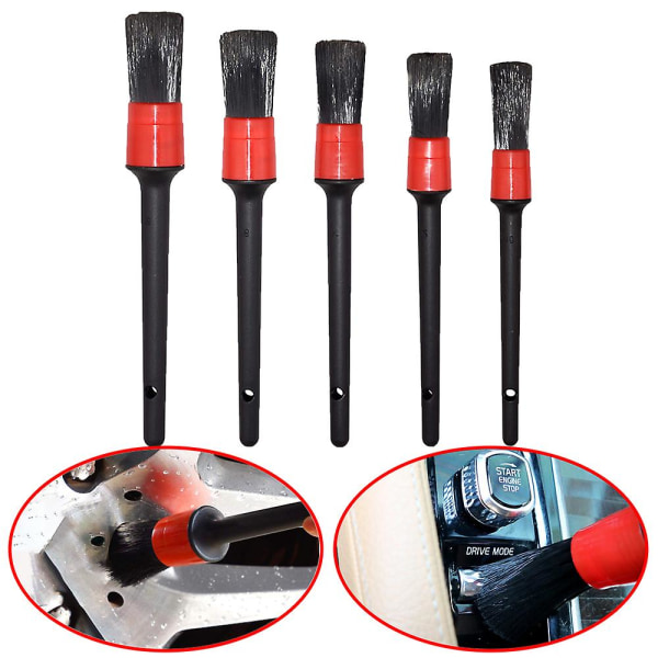 5 stk Auto Detailing Brush Bilvask Brush Rengjøring Auto Care Brush Vask Tilbehør For Hjul Gap Felger Dashbord Luftventil Trim|svamper, Kluter &amp; Br