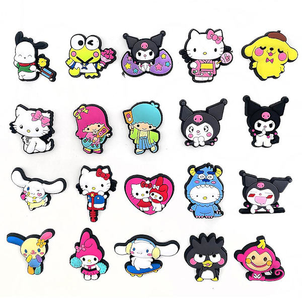 20 kpl Sanrio-kenkäkoristetta Croc-tukkojen koristeluun, sandaalien lisävarusteet