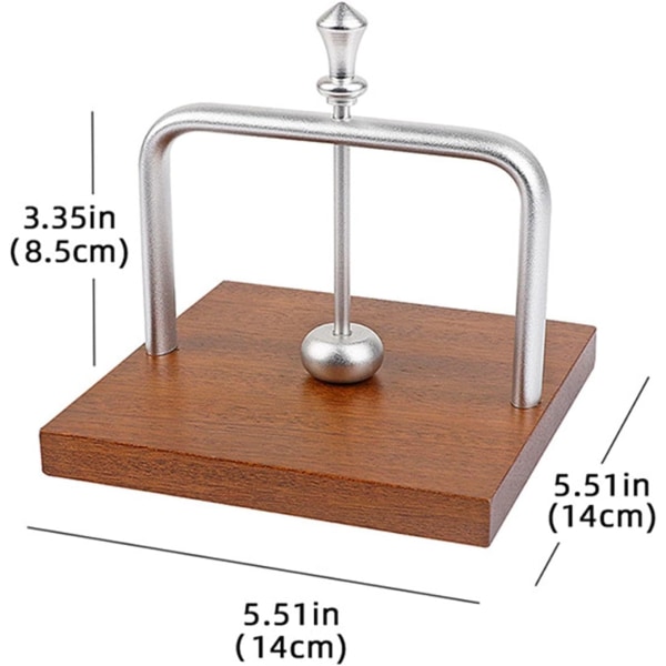 Servietdispenser i træ med vægtet metalarm, multifunktionel dekorativ bordplade dispenser til papir, boligindretning