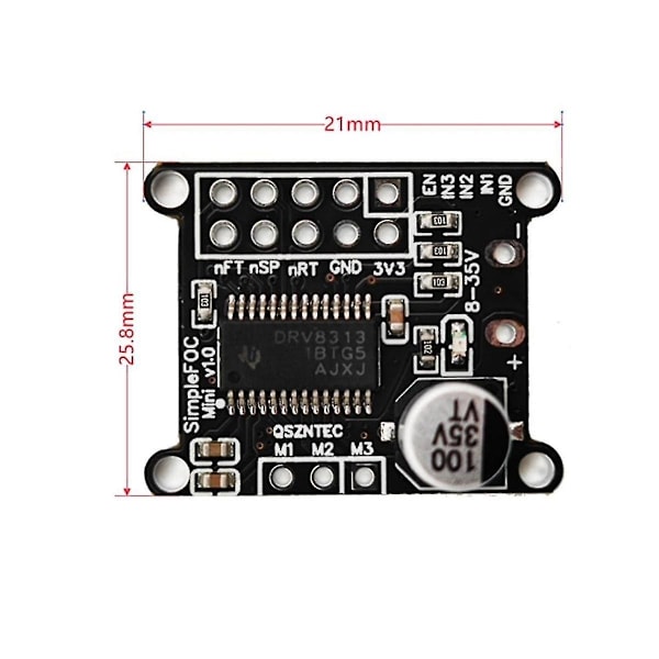 Dc-motordriver-kort Svpwm/spwm-styringsalgoritme til Foc-styringsdriver til Simplefocmini, til Drv8313-driver