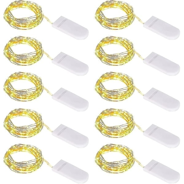 1m 10 Mikro String Lys Små Med Batteri 10 Stykker Led String