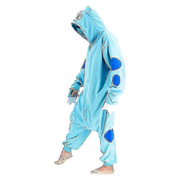 Bulbasaur-asu Kokovartalon Pyjama Halloween Joulu Yksikokoinen Kigurumi Miehille Naisille S