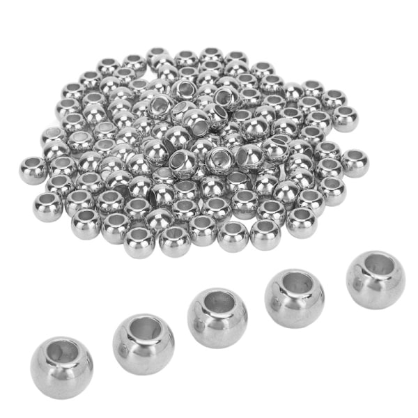 200 st Hartspärlor Bred Användning Glansig Yta Robust Hållbar Livfull Färg Hantverkspärlor för Smycken Kläder Väska 12mm Silver