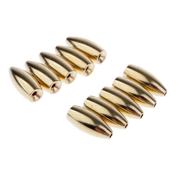 Premium mässingsfiskesänken för Drop Shot Slider-teknik - 10-pack 7g