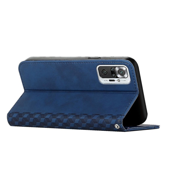 Xiaomi Redmi Note 10 Pro Etui Premium Cover Magnetisk Læder Folio Etui Coque - Blå