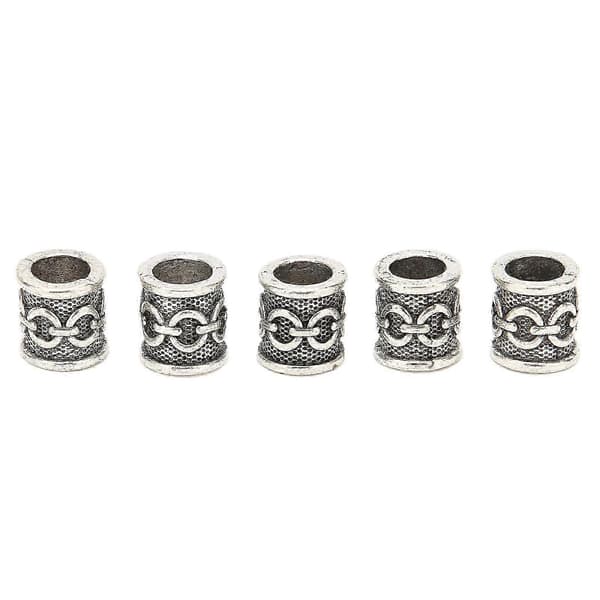 5 stk. legering skægperler til dreadlocks hårrør smykker DIY fletning halskæde