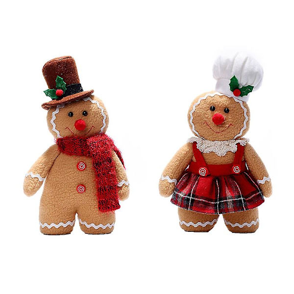 30cm Pepparkaksgubbe Docka Plyschleksak Mjuk Fylld Dockor Julgransprydnad Dekor