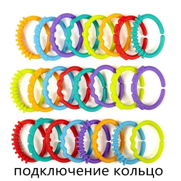 Rainbow QQ baby tooth Aprons clutch ring connecting ring