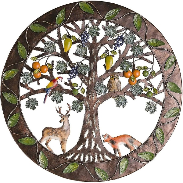 Wooden Tree Of Life Väggkonst, Metal Tree Family Sign, Väggdekor, Heminredning, Perfect S