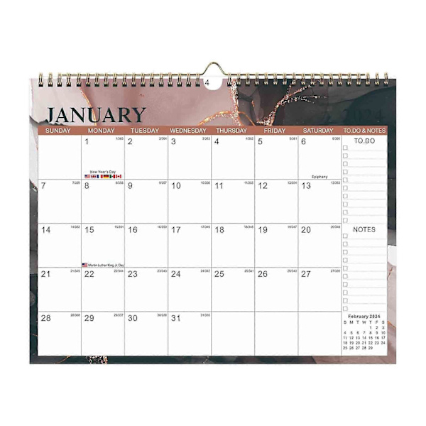 Väggkalender 2024-25 Planeringskalender Tjockt papper Års kalender Med Flera Helgdagar För Planering Och Organisering A