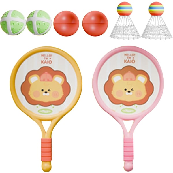 Barneracketballsett - utendørs badmintonsett | Badmintonracket for barn, utendørs elastisk racket Sportsleker med fjærer