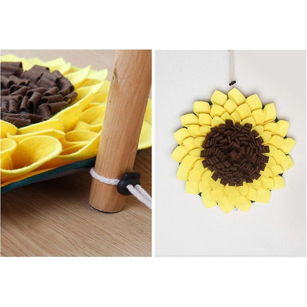 Slow Feeding Puzzle Mat för Stora Hundar - Snuffle Mat med Pet Nose Smell Training, Stress Relief och Food Dispenser