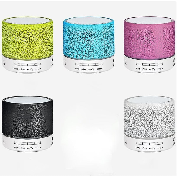 Bærbar Bluetooth LED Mini Højttaler Med Håndfri Opkald, Stereo Lyd