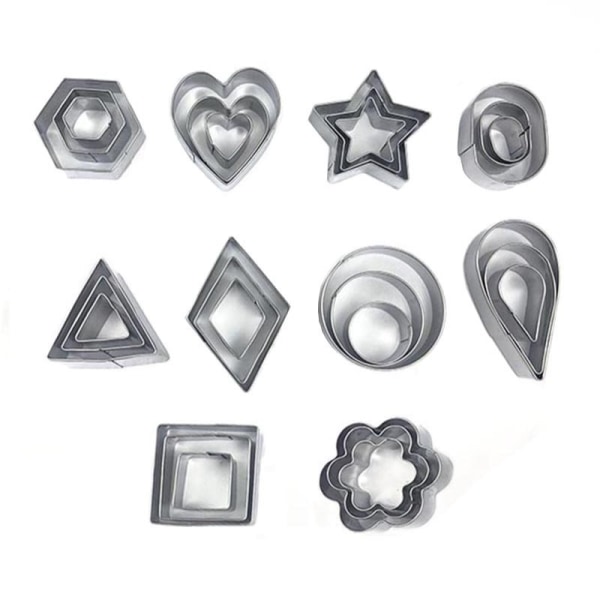 Polymer Clay ter Rostfritt stål Geometri DIY Pottery Tools ting 30PCS