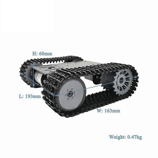 Älykäs Tankki Bil Alusta Telaketju Robottialusta Kahdella DC 12V Moottorilla DIY:tä varten T101-P/TP101