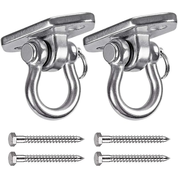 2-pack 304 rostfritt stål takkrokar för väggmontering, krok för sandsäck, gymrep, hängmatta, gunga