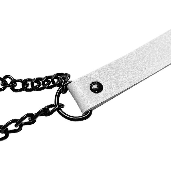 2 stk. Acsergery legering rund hals choker halskæde tung cubansk tyk kæde pu punk