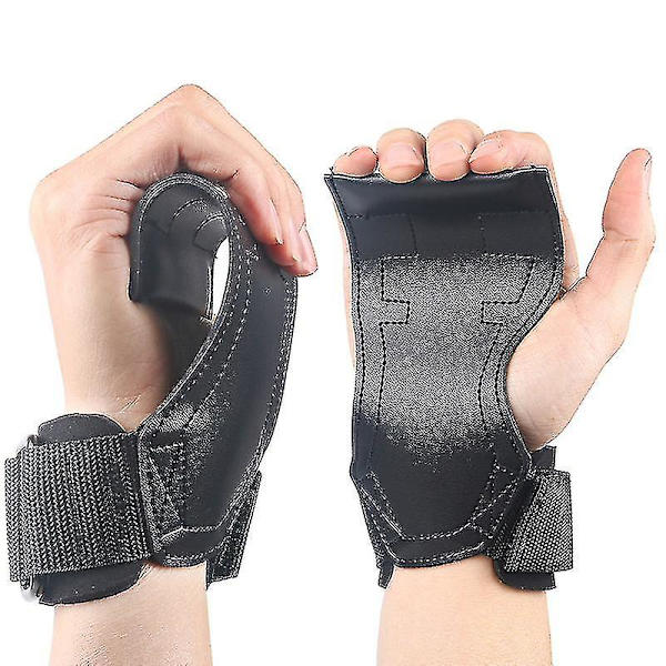 1 par treningshansker med håndleddsbeskyttelse for menn - Pull-up, benkpress, manualer, PVC håndleddsbeskyttelse, hard pull booster, vektløftingsgrep med håndleddsstropper -tz Voksen