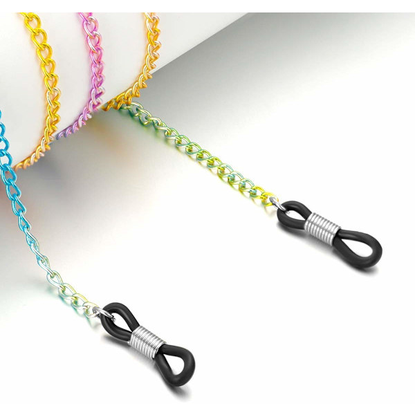40 stk Brakett Kjede Briller Hale Ring Briller Kjede Holder Silikon Lanyard DIY Perle Kjede Briller Holder Tilbehør
