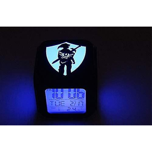 Wekity Square LED, Kubisk med Legend of Zelda Silhuet, Farverig Oplyst, Zelda Digital, Farverig Værelsesdekoration (sort)
