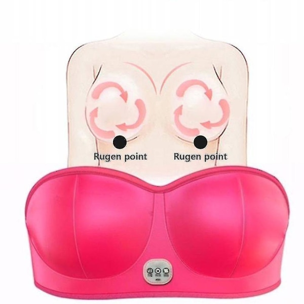Elektrisk brystforstørrelsesmassasjeapparat Brystforsterker Booster Oppvarmet bryststimulator Red Rechargeable