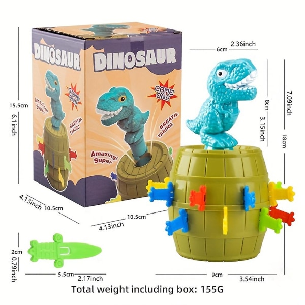 Pop Up-legetøj Jumping Dinosaur-brætspil Lucky Funny Tricky Swashbuckling-spil til familie børn Legetøjsgaver
