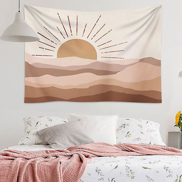 Auringonnousu ja Vuorten Tapetti Boheemi Keskiaikainen Tapetti Sisustus Abstrakti Luontomaisema Seinävaate Taide Minimalistinen Koti Sisustus Makuuhuone Olohuone