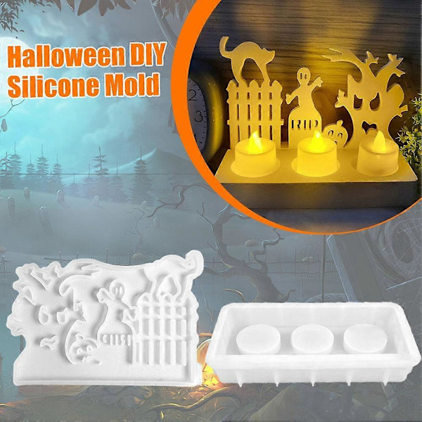 Halloween Lykta Silikonform, DIY Spöken, Pumpor, Rädda Katter Plug in unit