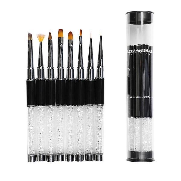 Nail Kit Professionell Rhinestone Nail Art Brush Carving Pen Borste Powder Nagelmanikyr Ritset Set