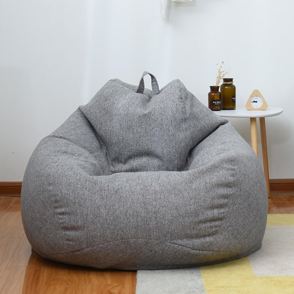 100% ny ekstra stor sækkestole Sofa Sofa Betræk Indendørs Lazy Lounger Ingen fyld Gray 100 * 120cm